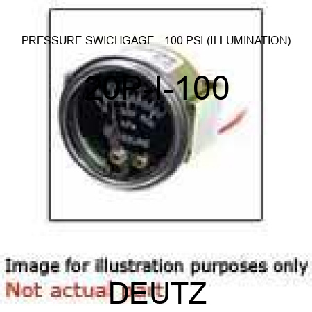 PRESSURE SWICHGAGE - 100 PSI (ILLUMINATION) 20P-I-100