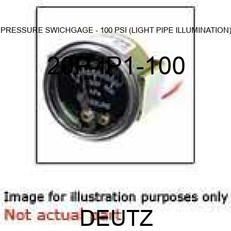 PRESSURE SWICHGAGE - 100 PSI (LIGHT PIPE ILLUMINATION) 20P-IP1-100