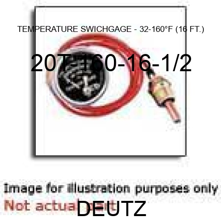 TEMPERATURE SWICHGAGE - 32-160°F (16 FT.) 20T-160-16-1/2