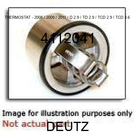 THERMOSTAT - 2008 / 2009 / 2011 / D 2.9 / TD 2.9 / TCD 2.9 / TCD 3.6 4112041