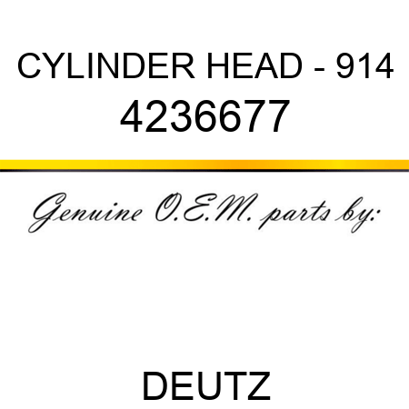 CYLINDER HEAD - 914 4236677