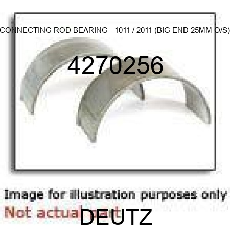 CONNECTING ROD BEARING - 1011 / 2011 (BIG END, 25MM O/S) 4270256