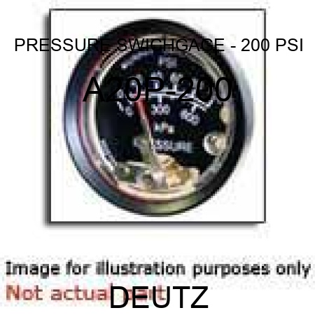 PRESSURE SWICHGAGE - 200 PSI A20P-200