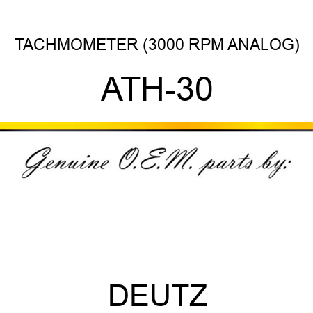 TACHMOMETER (3000 RPM, ANALOG) ATH-30