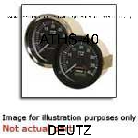 MAGNETIC SENSOR TACH/HOURMETER (BRIGHT STAINLESS STEEL BEZEL) ATHS-40