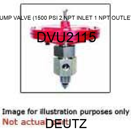 DUMP VALVE (1500 PSI, 2 NPT INLET, 1 NPT OUTLET) DVU2115