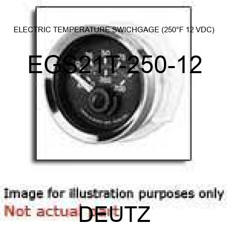 ELECTRIC TEMPERATURE SWICHGAGE (250°F, 12 VDC) EGS21T-250-12