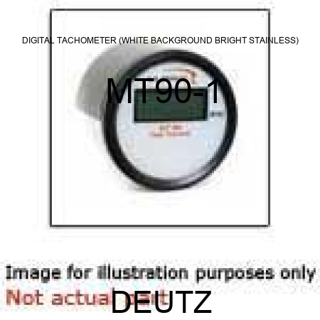 DIGITAL TACHOMETER (WHITE BACKGROUND, BRIGHT STAINLESS) MT90-1