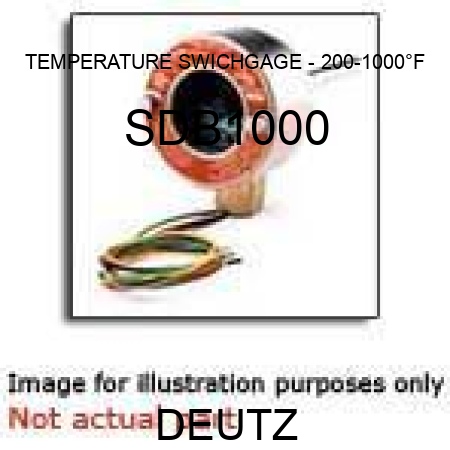 TEMPERATURE SWICHGAGE - 200-1000°F SDB1000