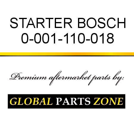 STARTER BOSCH 0-001-110-018
