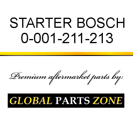 STARTER BOSCH 0-001-211-213
