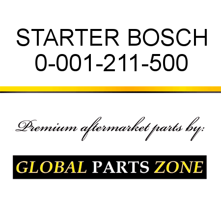 STARTER BOSCH 0-001-211-500