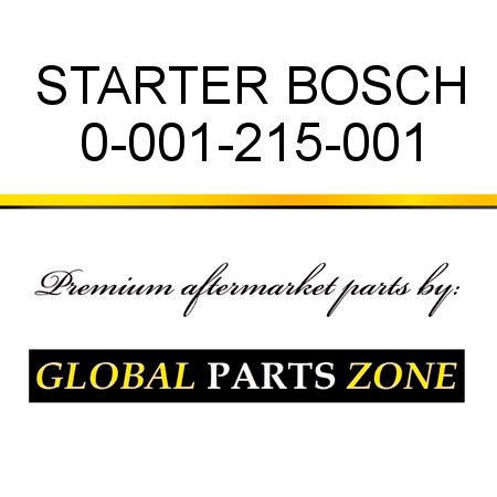 STARTER BOSCH 0-001-215-001