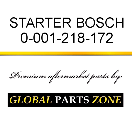 STARTER BOSCH 0-001-218-172
