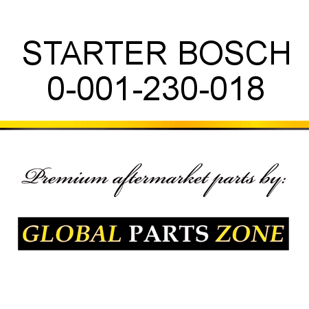 STARTER BOSCH 0-001-230-018