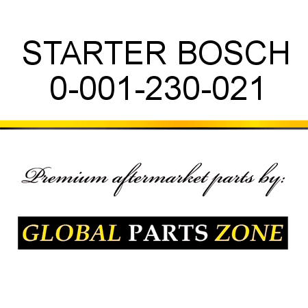 STARTER BOSCH 0-001-230-021