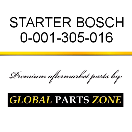 STARTER BOSCH 0-001-305-016