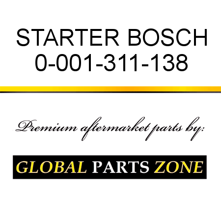 STARTER BOSCH 0-001-311-138