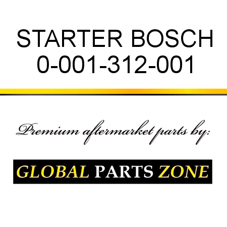 STARTER BOSCH 0-001-312-001