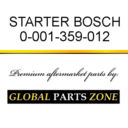 STARTER BOSCH 0-001-359-012