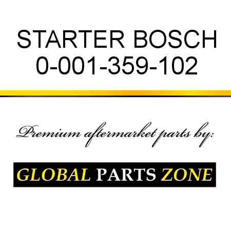 STARTER BOSCH 0-001-359-102