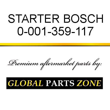 STARTER BOSCH 0-001-359-117