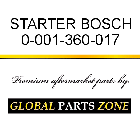 STARTER BOSCH 0-001-360-017