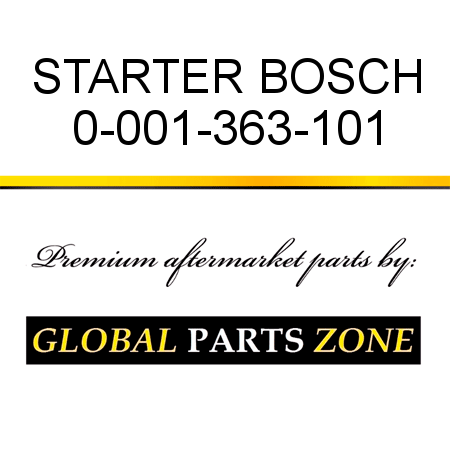 STARTER BOSCH 0-001-363-101