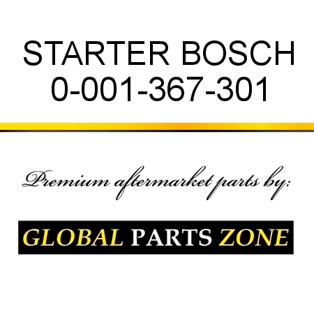 STARTER BOSCH 0-001-367-301