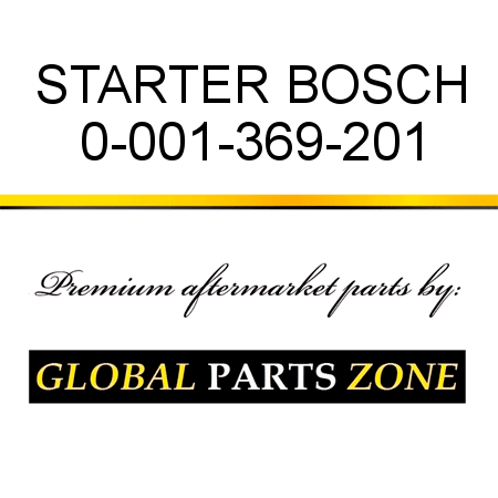 STARTER BOSCH 0-001-369-201