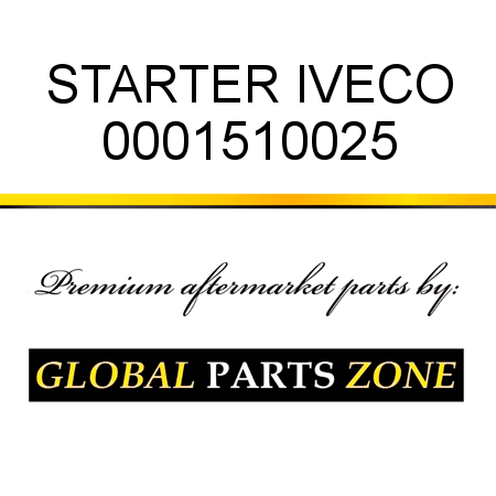 STARTER IVECO 0001510025