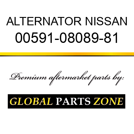 ALTERNATOR NISSAN 00591-08089-81