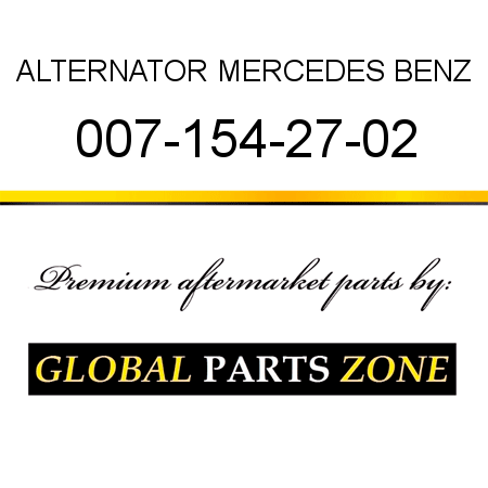 ALTERNATOR MERCEDES BENZ 007-154-27-02