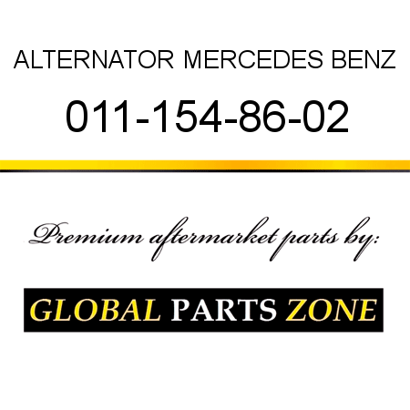 ALTERNATOR MERCEDES BENZ 011-154-86-02