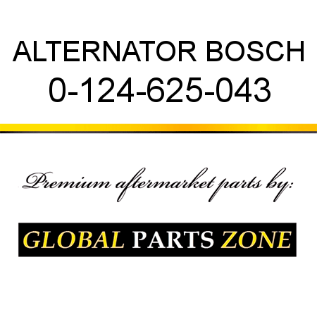 ALTERNATOR BOSCH 0-124-625-043