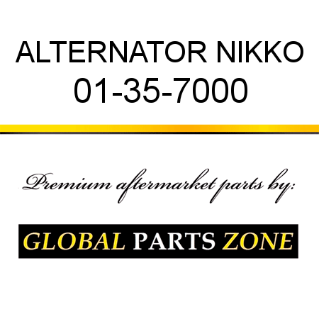 ALTERNATOR NIKKO 01-35-7000