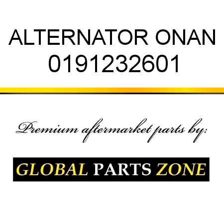 ALTERNATOR ONAN 0191232601