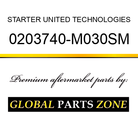 STARTER UNITED TECHNOLOGIES 0203740-M030SM