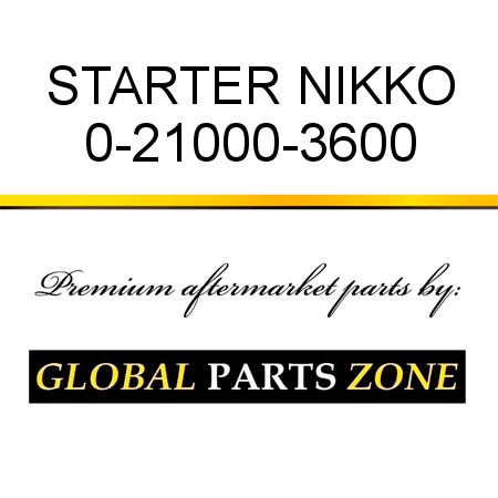 STARTER NIKKO 0-21000-3600