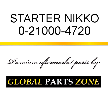 STARTER NIKKO 0-21000-4720