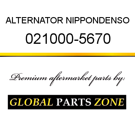 ALTERNATOR NIPPONDENSO 021000-5670