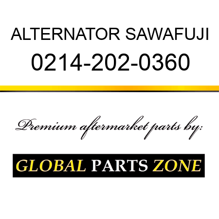 ALTERNATOR SAWAFUJI 0214-202-0360