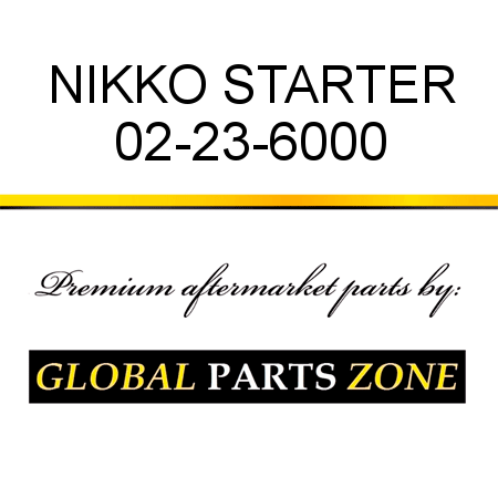 NIKKO STARTER 02-23-6000