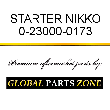 STARTER NIKKO 0-23000-0173