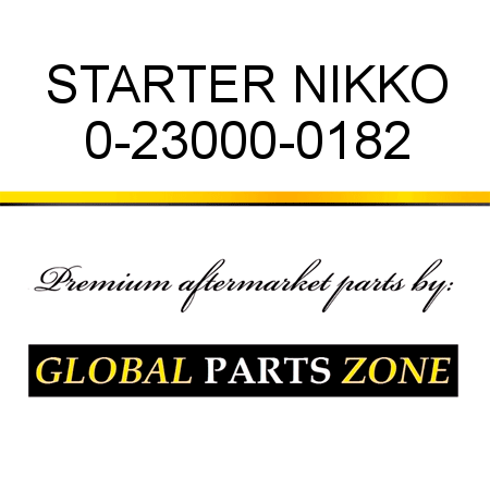 STARTER NIKKO 0-23000-0182