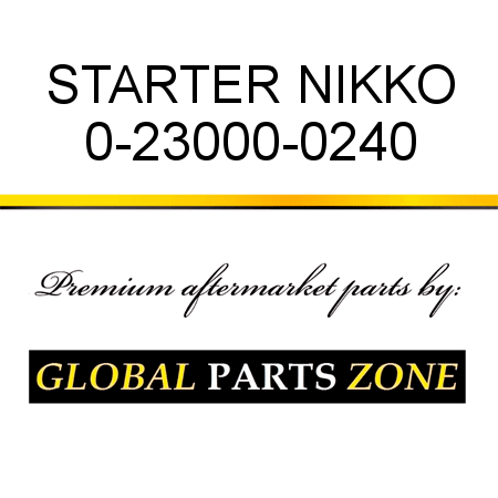 STARTER NIKKO 0-23000-0240