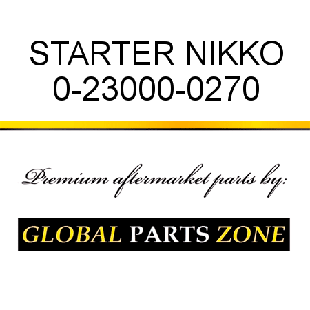 STARTER NIKKO 0-23000-0270