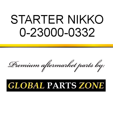 STARTER NIKKO 0-23000-0332