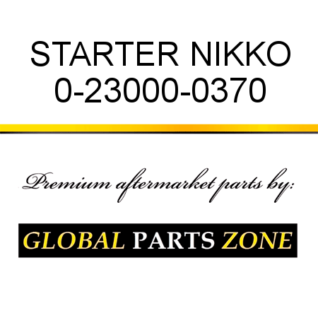 STARTER NIKKO 0-23000-0370