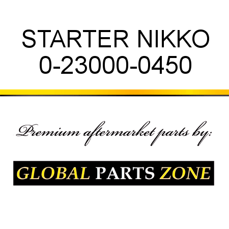 STARTER NIKKO 0-23000-0450